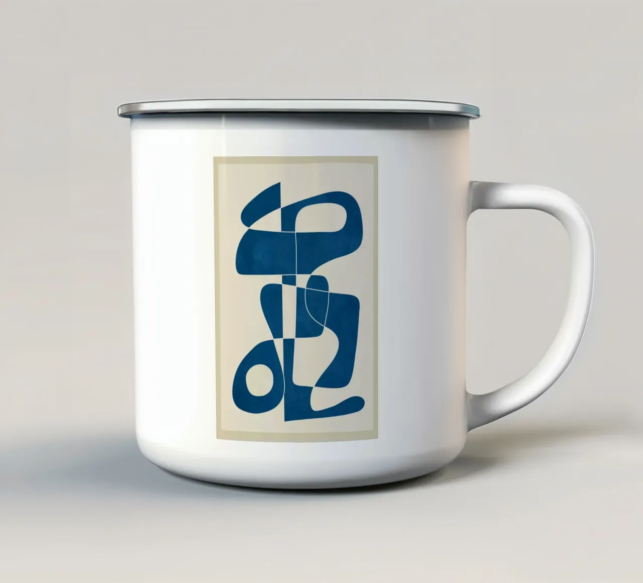 Minimal Abstract Cobalt tazza in smalto da cityart