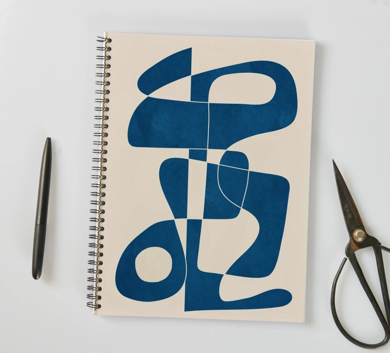 Minimal Abstract Cobalt spiral notebook by cityart