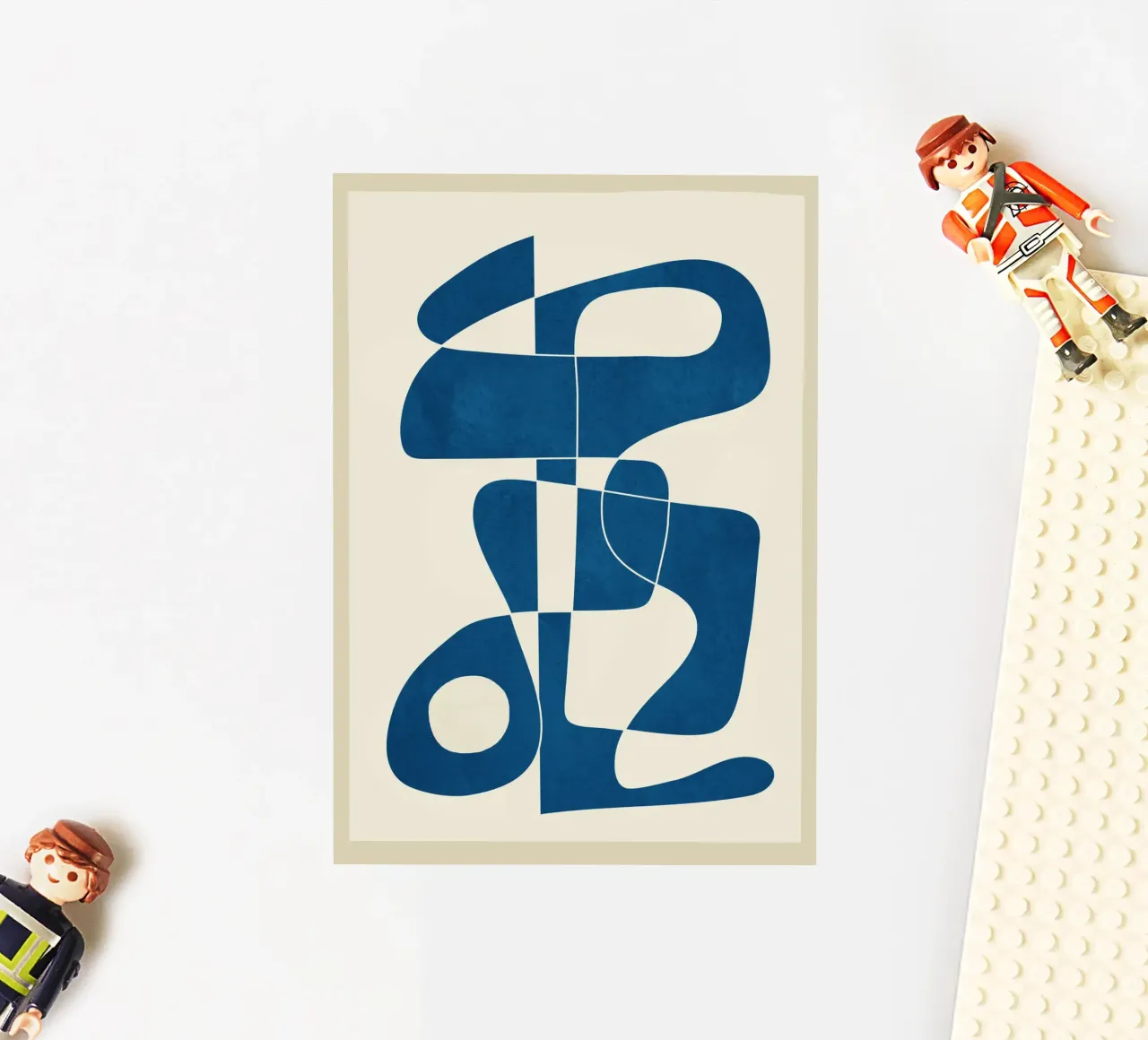 Minimal Abstract Cobalt pegatina de cityart