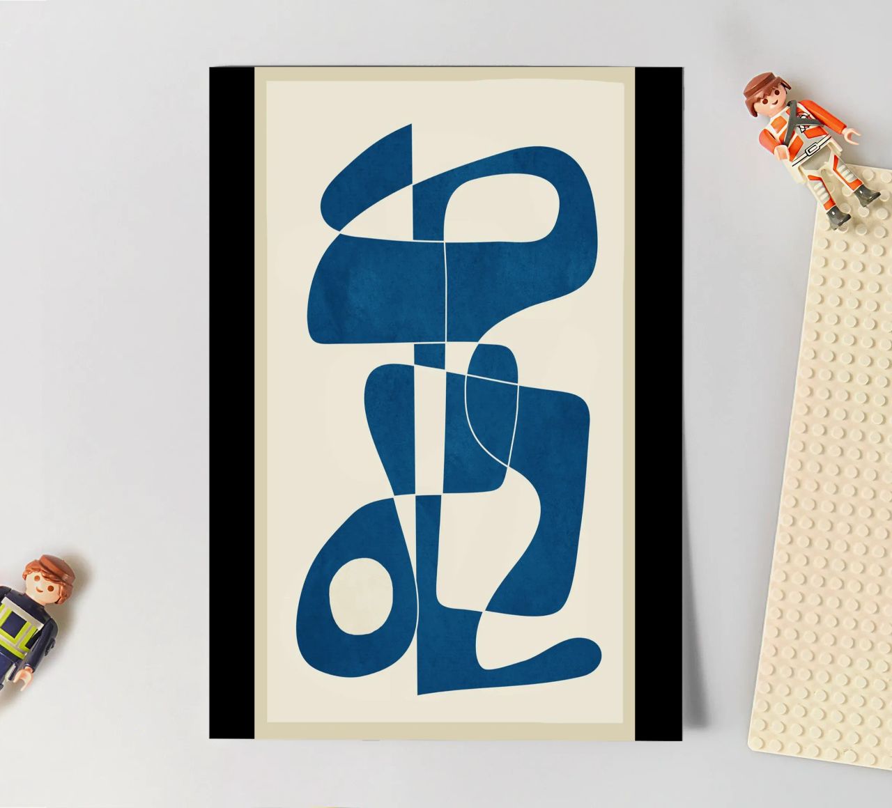 Minimal Abstract Cobalt foglio adesivo da cityart