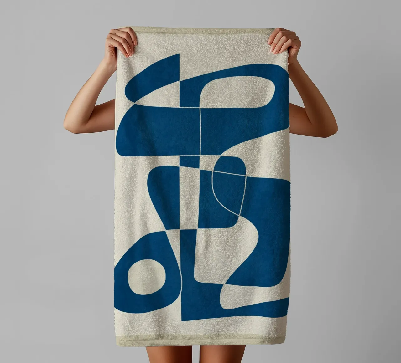 Minimal Abstract Cobalt asciugamano da bagno da cityart