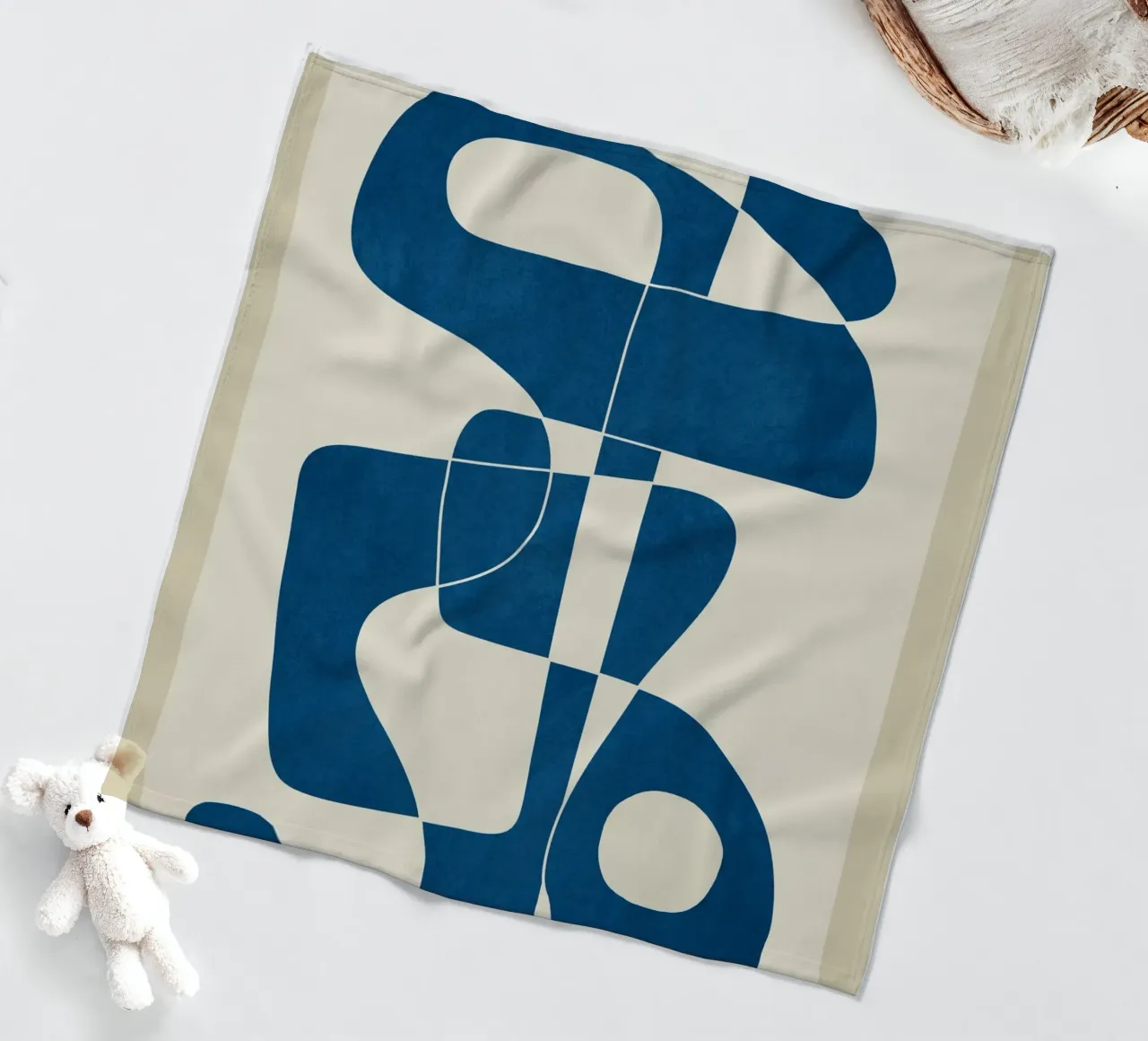 Minimal Abstract Cobalt coperta in pile da cityart