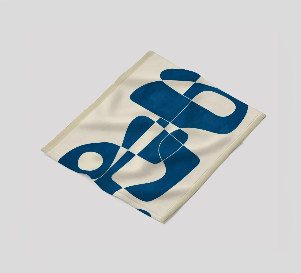 Minimal Abstract Cobalt coperta in pile da cityart