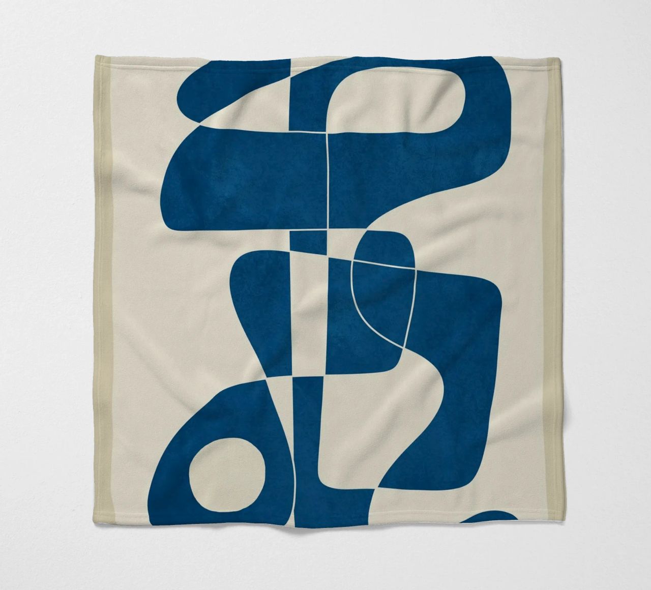 Minimal Abstract Cobalt coperta in pile da cityart