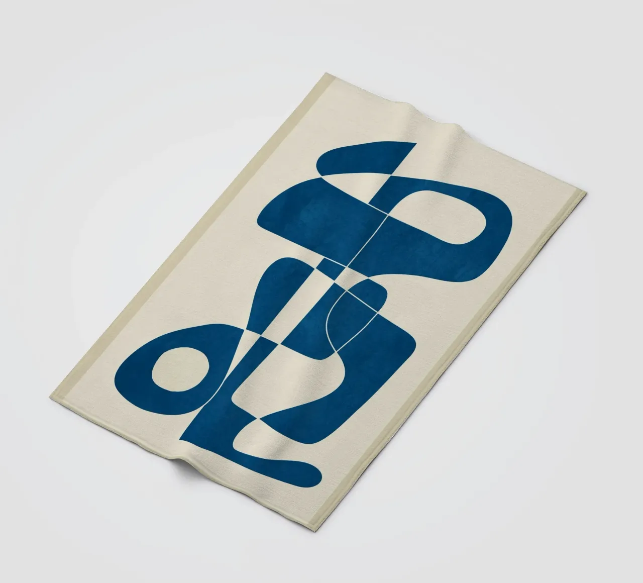 Minimal Abstract Cobalt plaid polaire de cityart