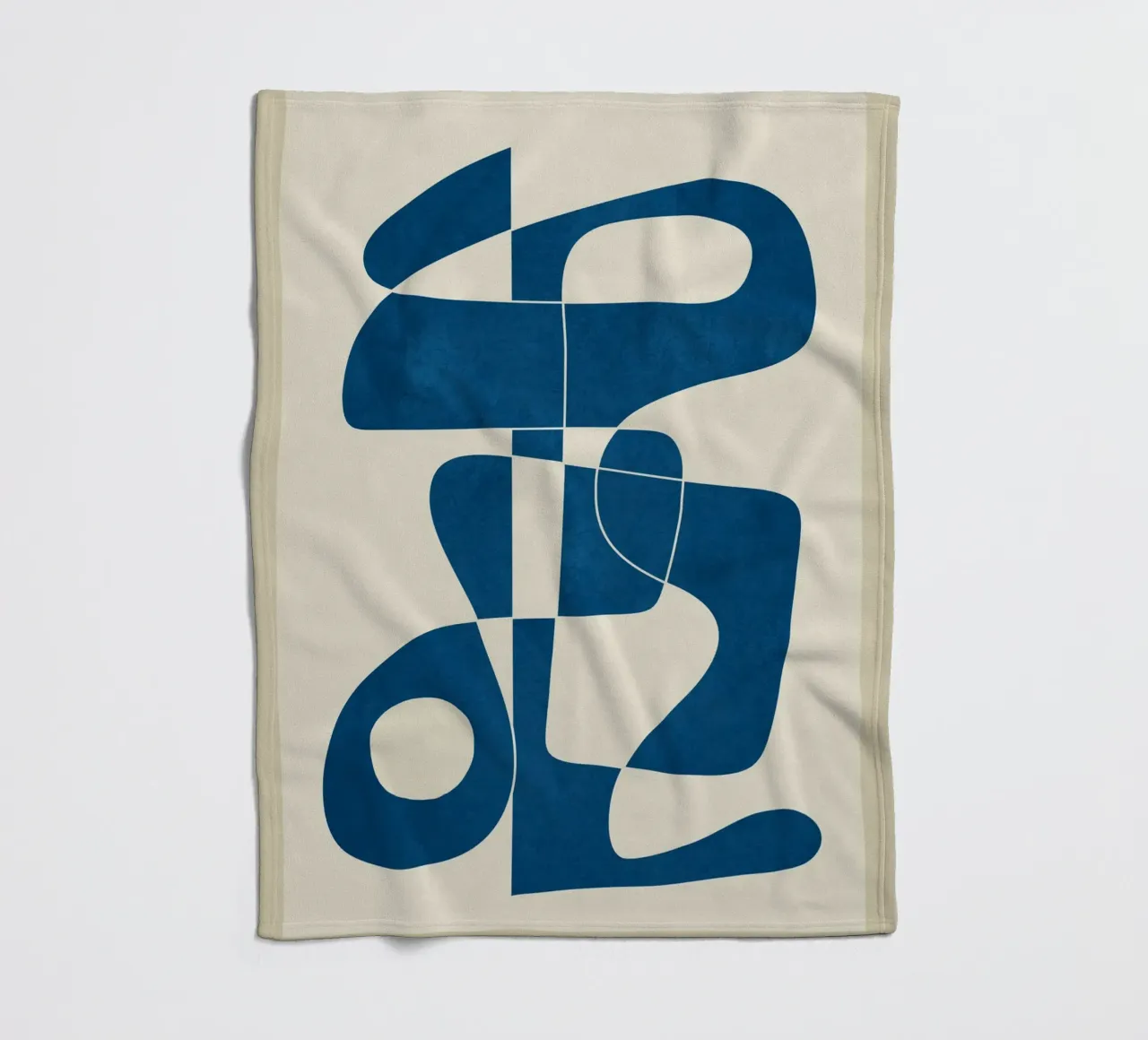 Minimal Abstract Cobalt plaid polaire de cityart