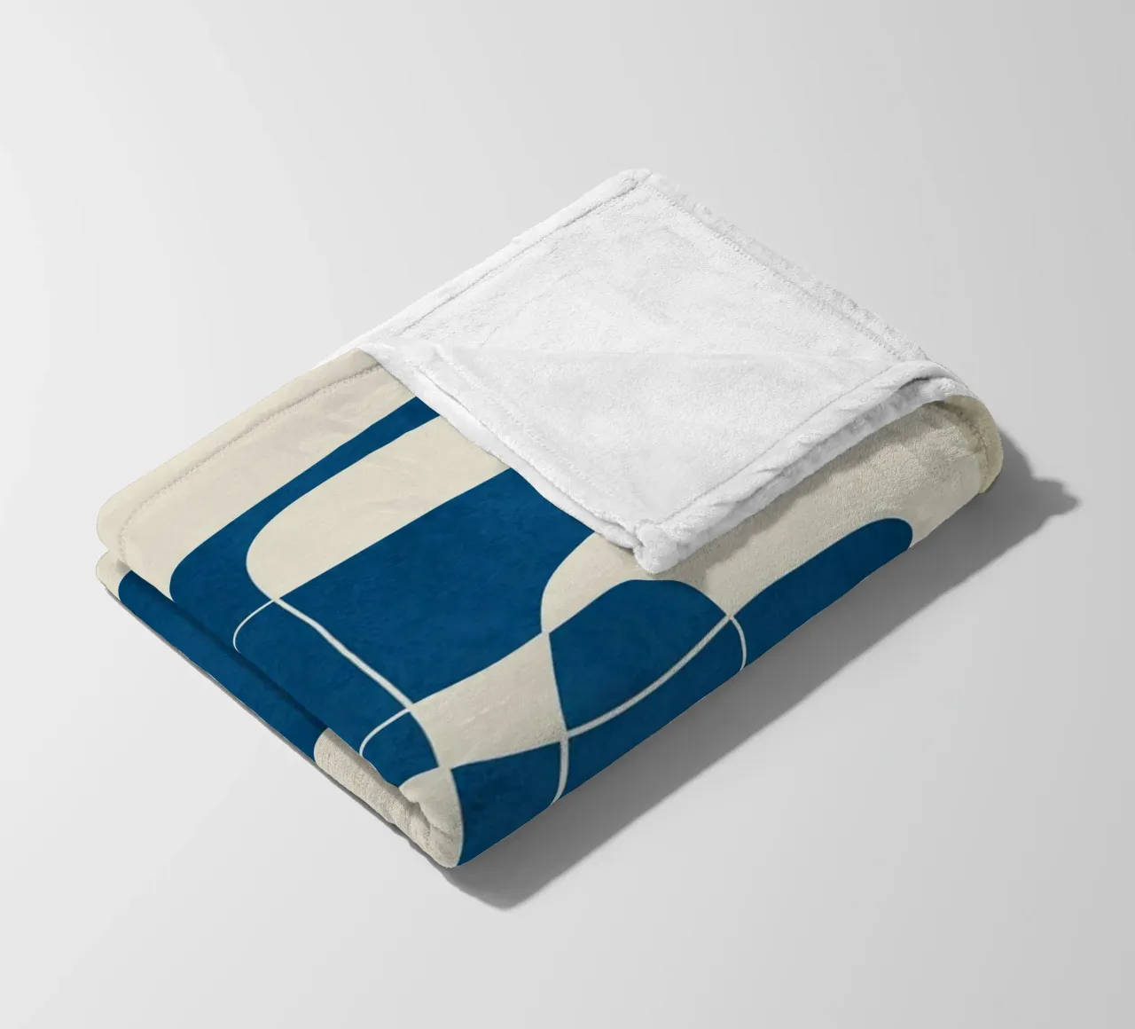 Minimal Abstract Cobalt plaid polaire de cityart