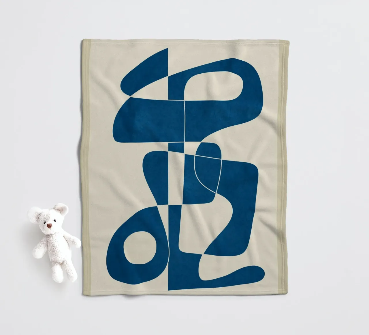 Minimal Abstract Cobalt coperta in pile da cityart