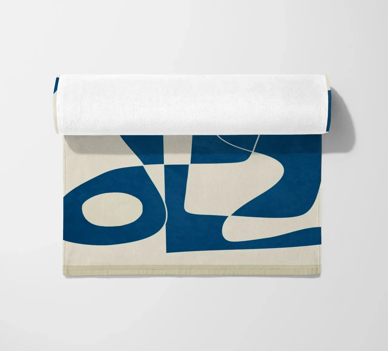 Minimal Abstract Cobalt beach towel by cityart