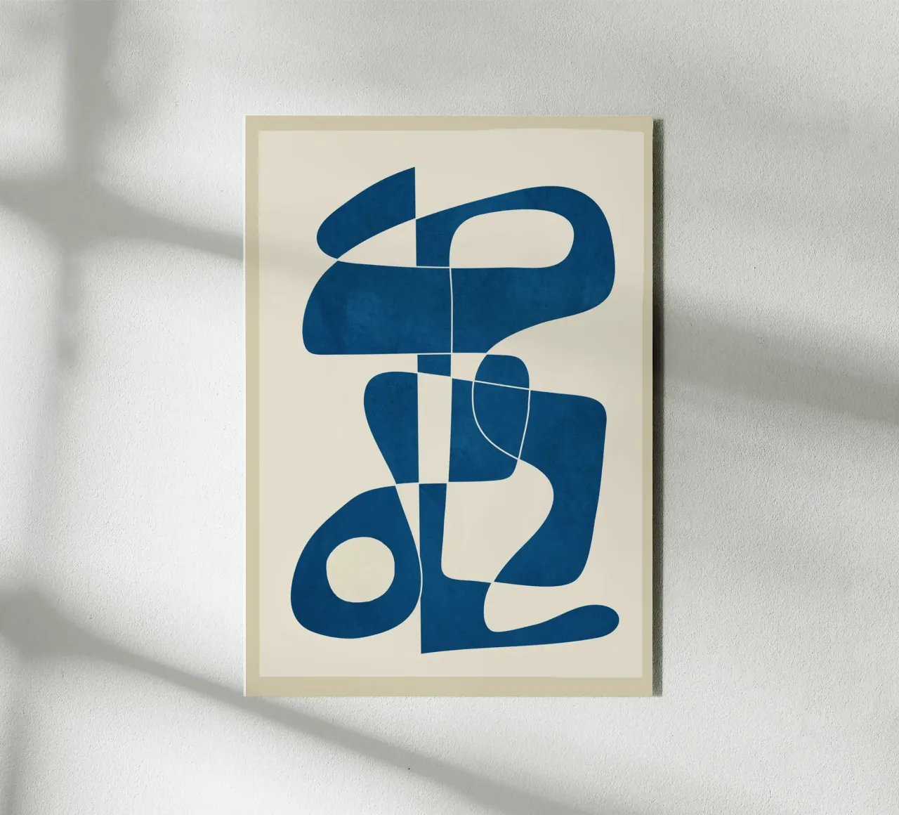 Minimal Abstract Cobalt Alu-Dibond von cityart
