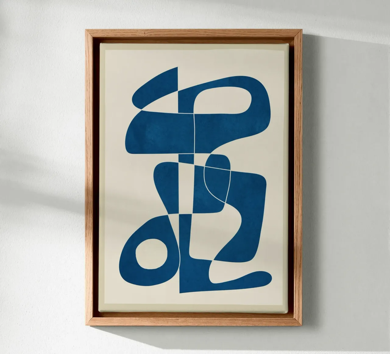 Minimal Abstract Cobalt Leinwand von cityart