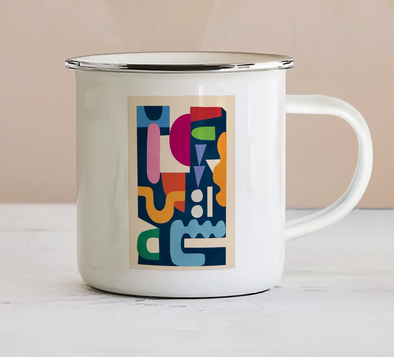 Modern Abstract Art 41 emaille mok van cityart