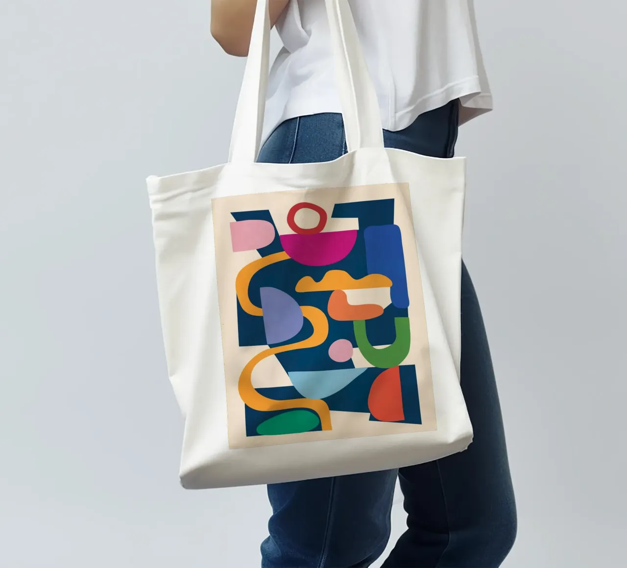 Modern Abstract Art 42 borsa in juta da cityart