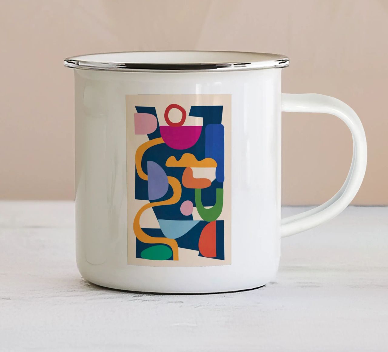 Modern Abstract Art 42 tazza in smalto da cityart