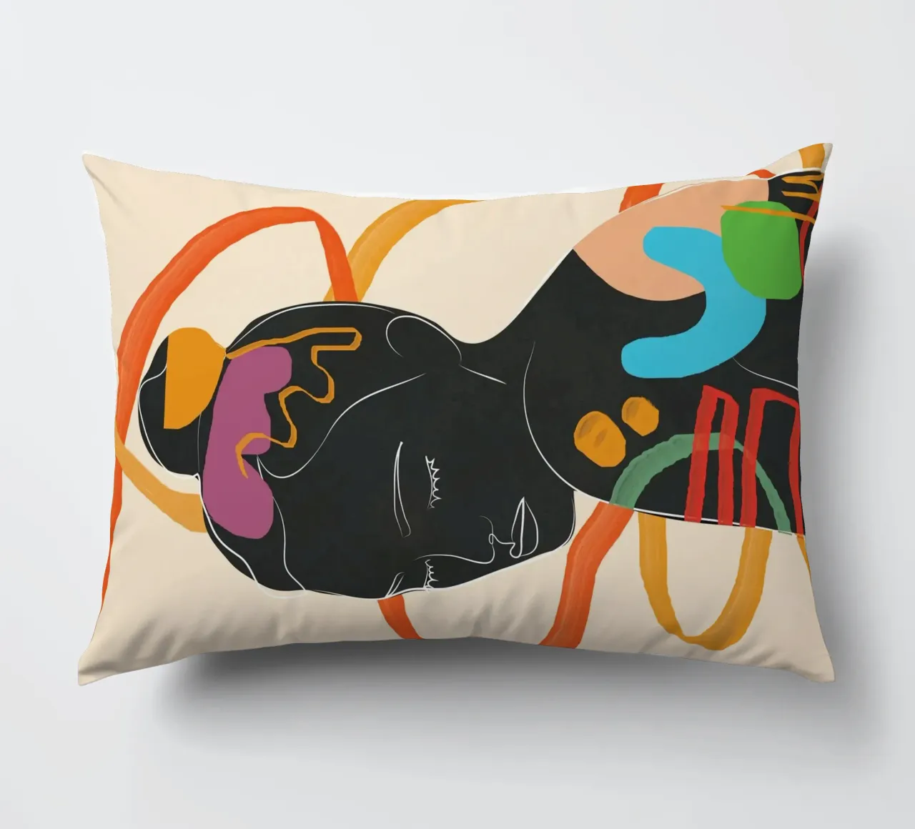 Modern Abstract Woman 2 cuscino da cityart