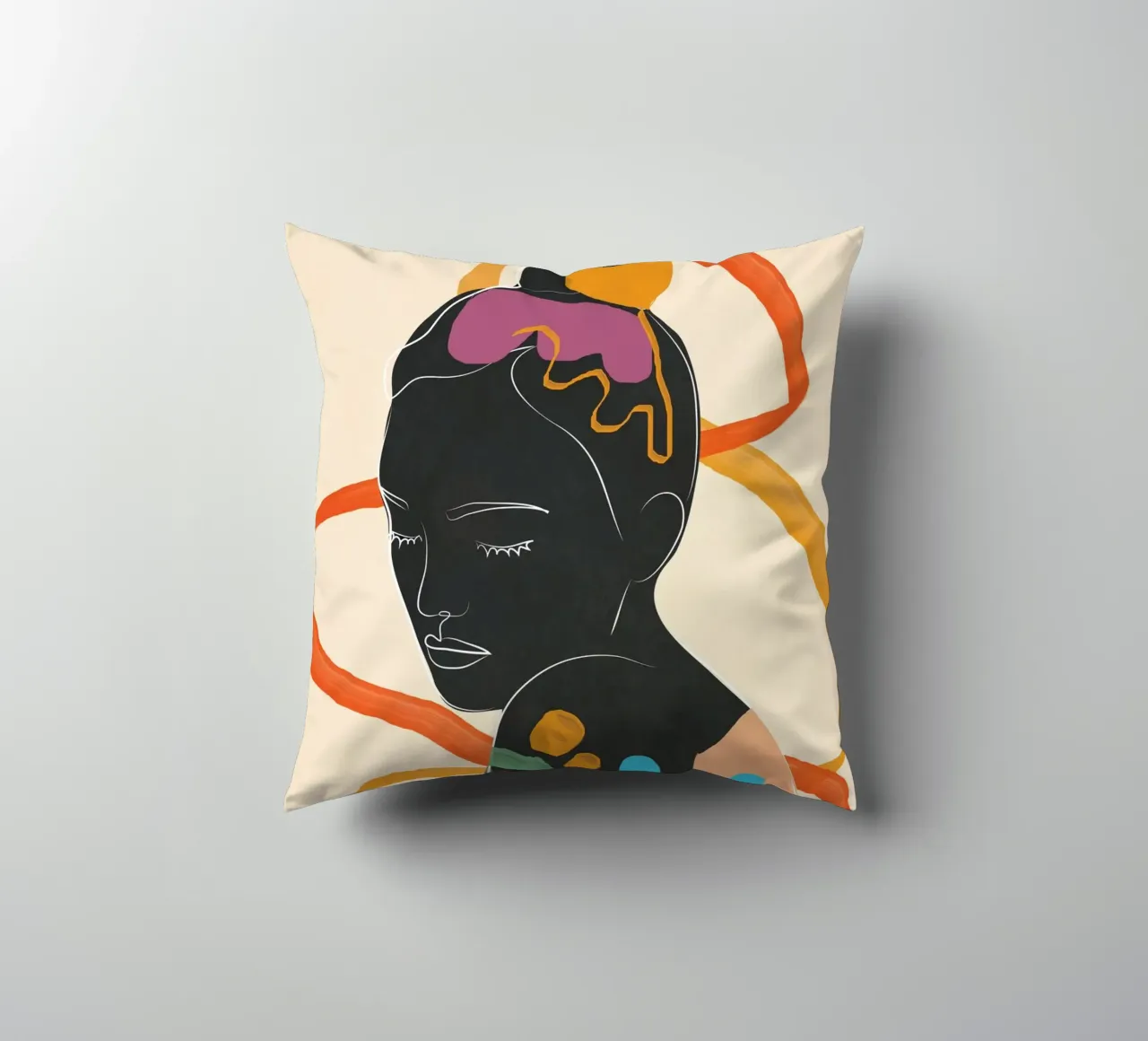 Modern Abstract Woman 2 cuscino da cityart