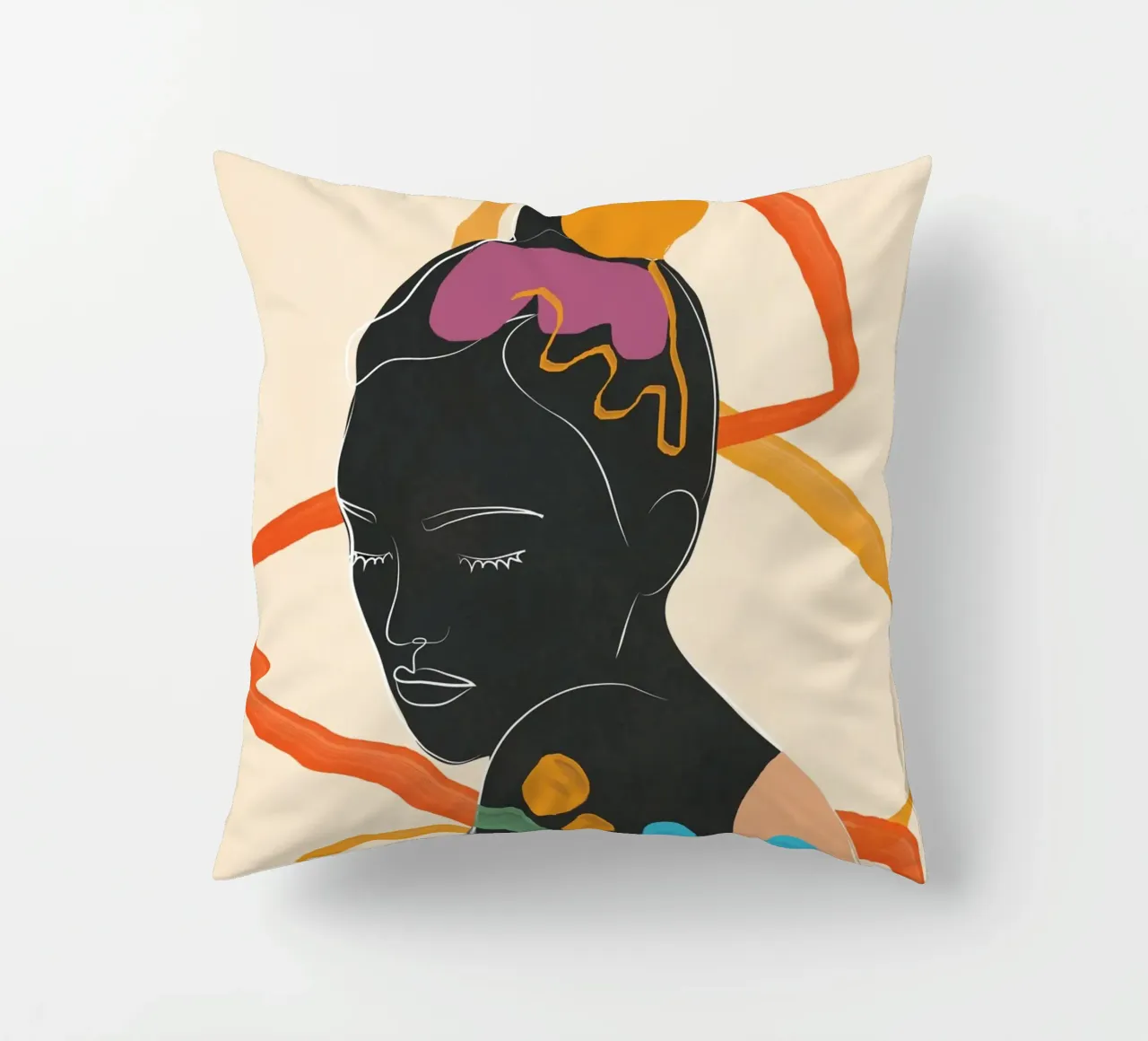 Modern Abstract Woman 2 cuscino da cityart