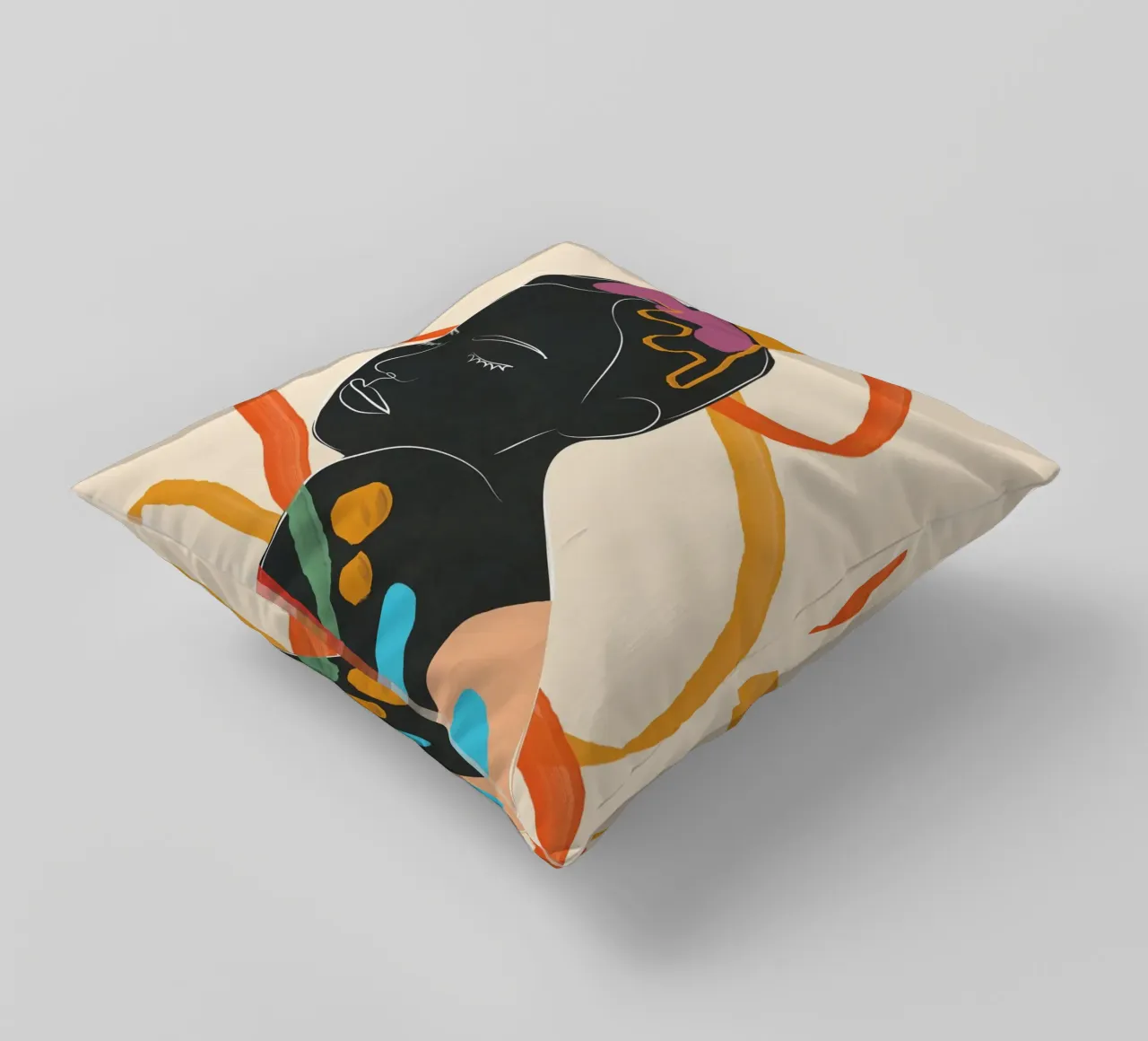 Modern Abstract Woman 2 cuscino da cityart