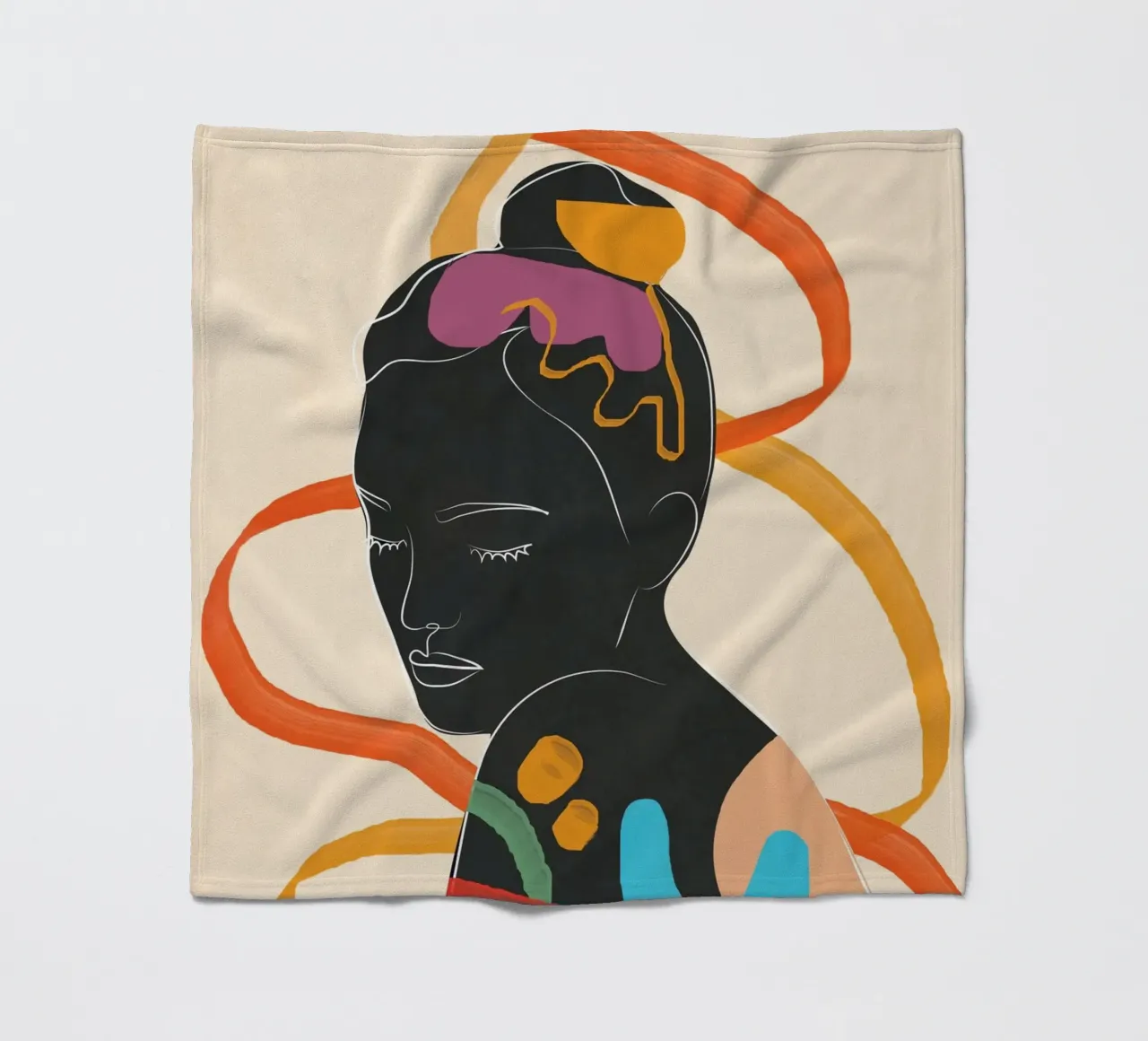 Modern Abstract Woman 2 coperta in pile da cityart