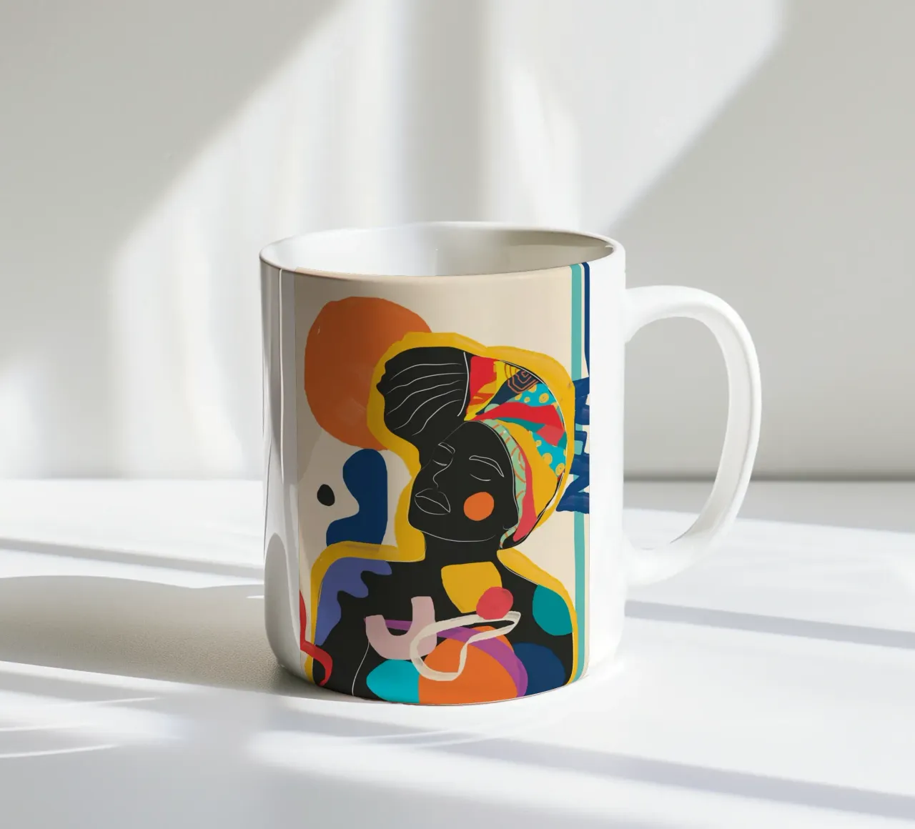 Modern Abstract Woman 3 tazza in ceramica da cityart