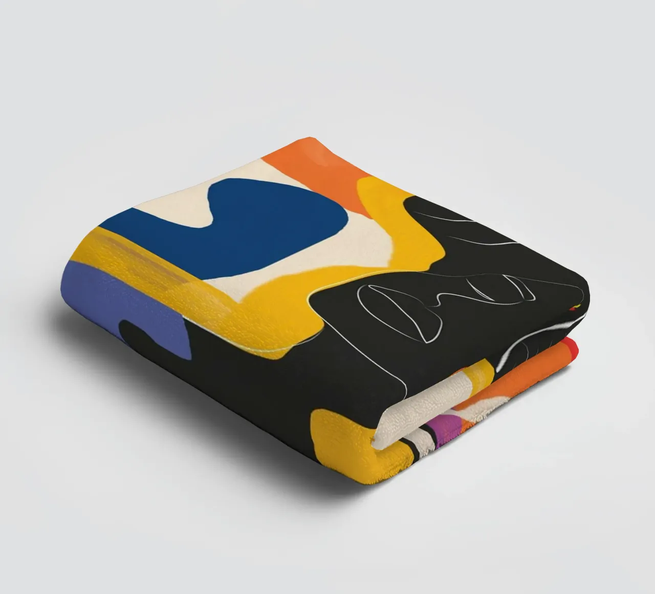 Modern Abstract Woman 3 towel by cityart
