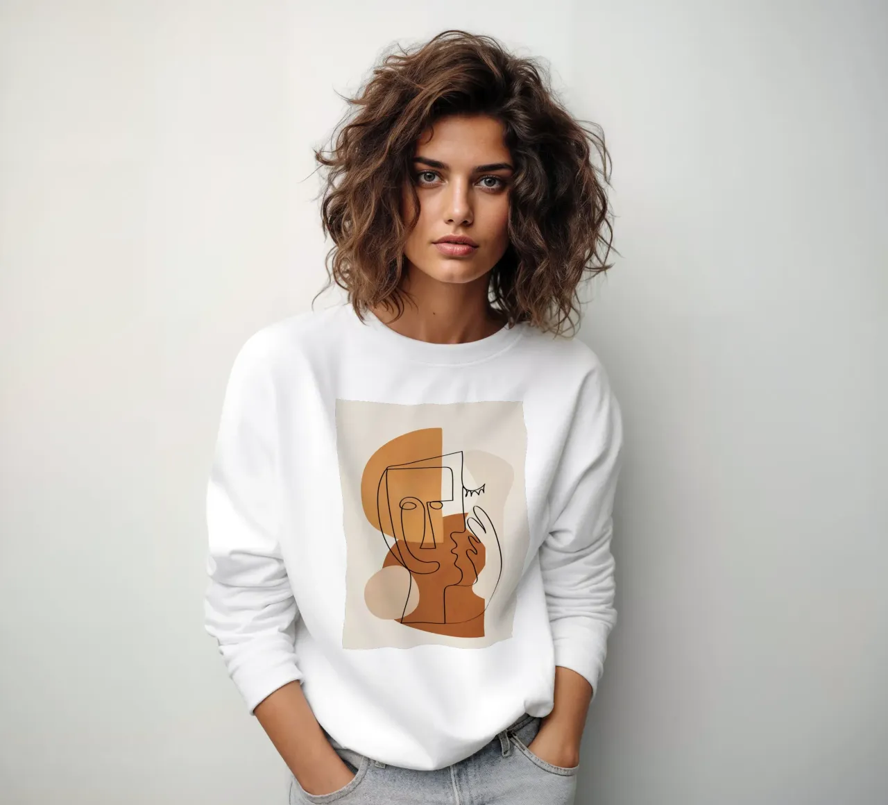 Abstract Clay Faces I Sweatshirt von cityart
