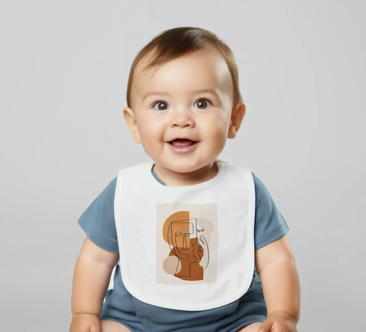 Abstract Clay Faces I bavaglino da cityart