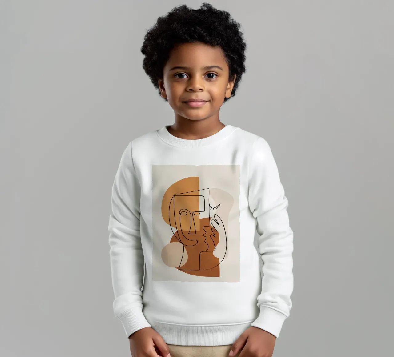 Abstract Clay Faces I kids sweatshirt by cityart