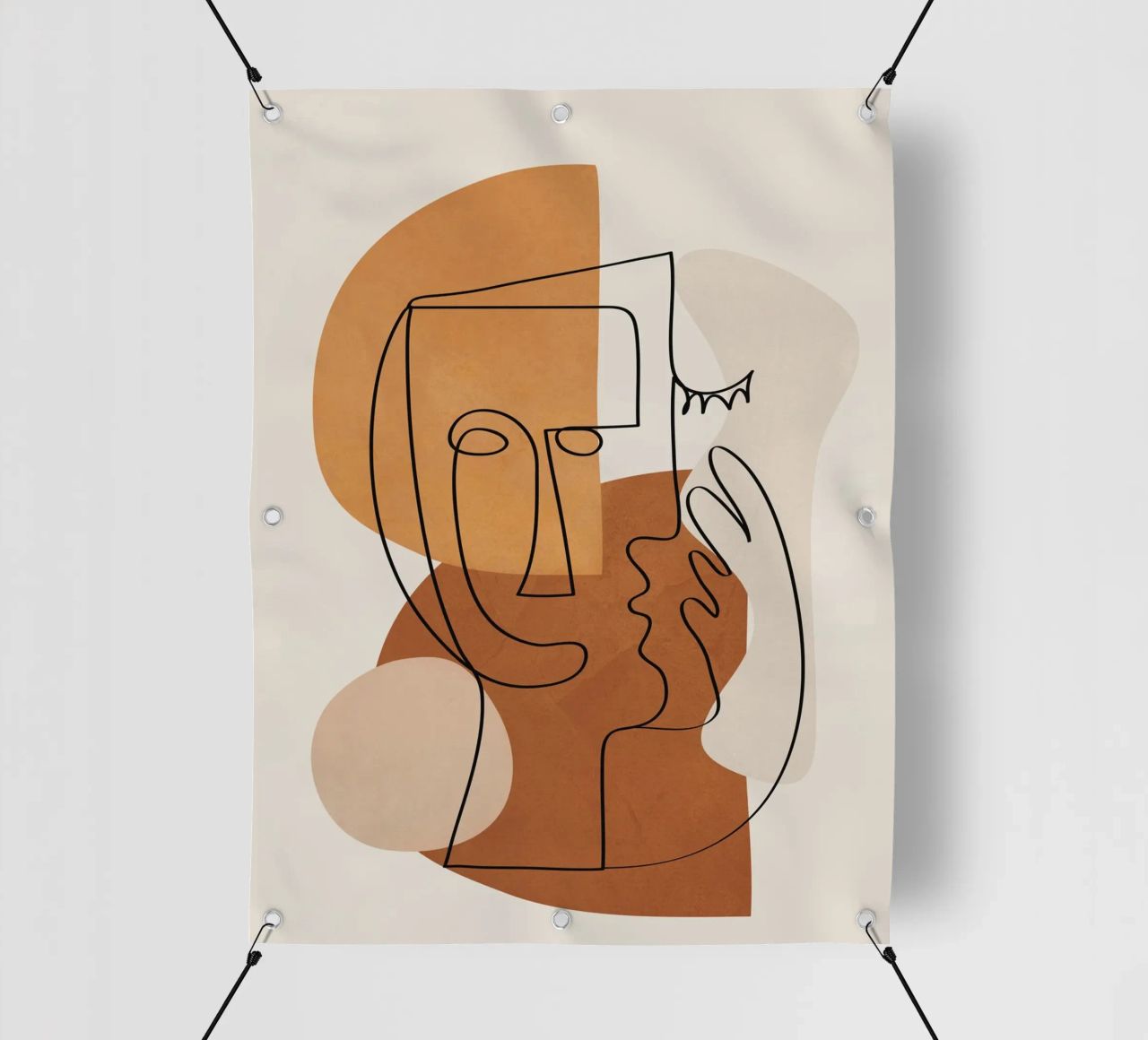 Abstract Clay Faces I telo in pvc da cityart