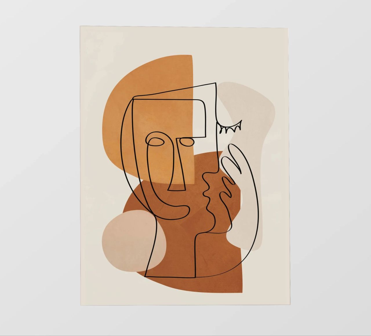 Abstract Clay Faces I telo in pvc da cityart