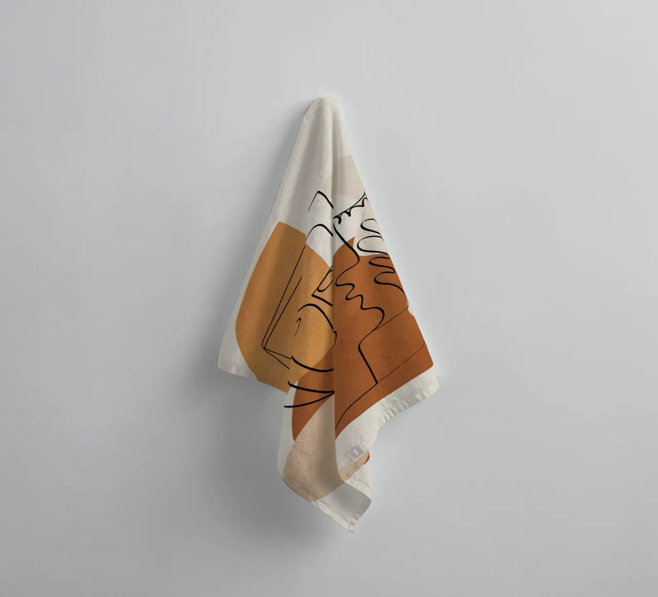 Abstract Clay Faces I asciugamano da bagno da cityart