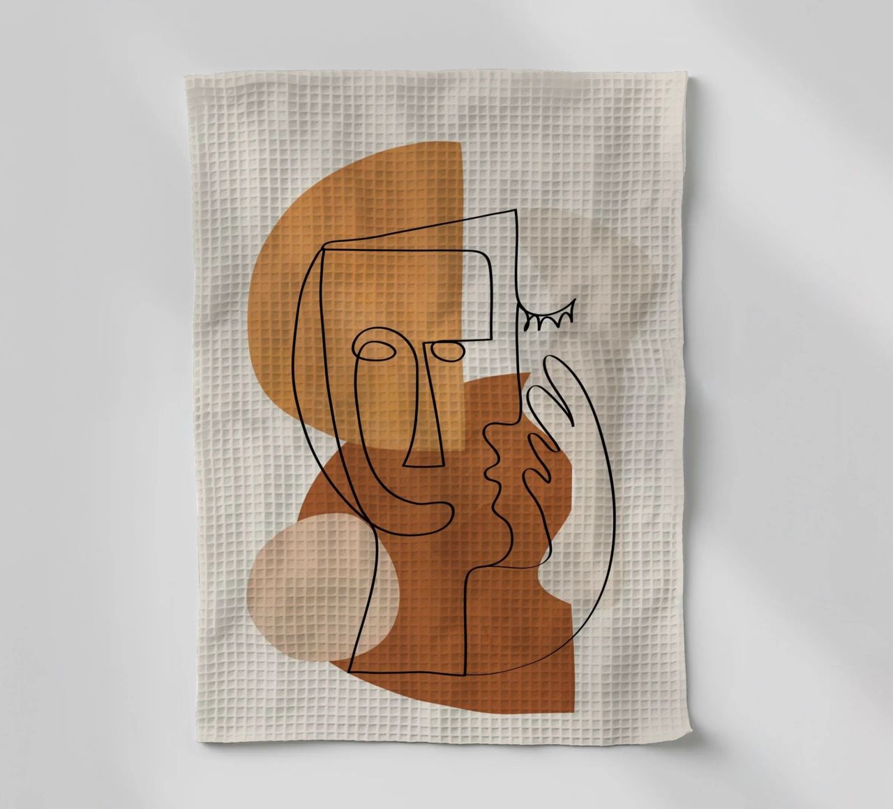 Abstract Clay Faces I canovaccio da cucina da cityart