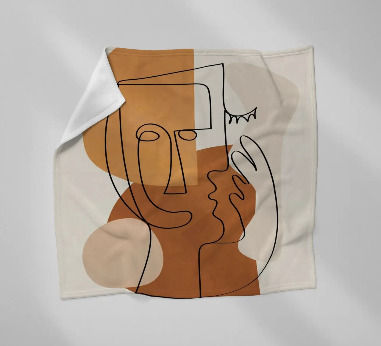 Abstract Clay Faces I coperta in pile da cityart