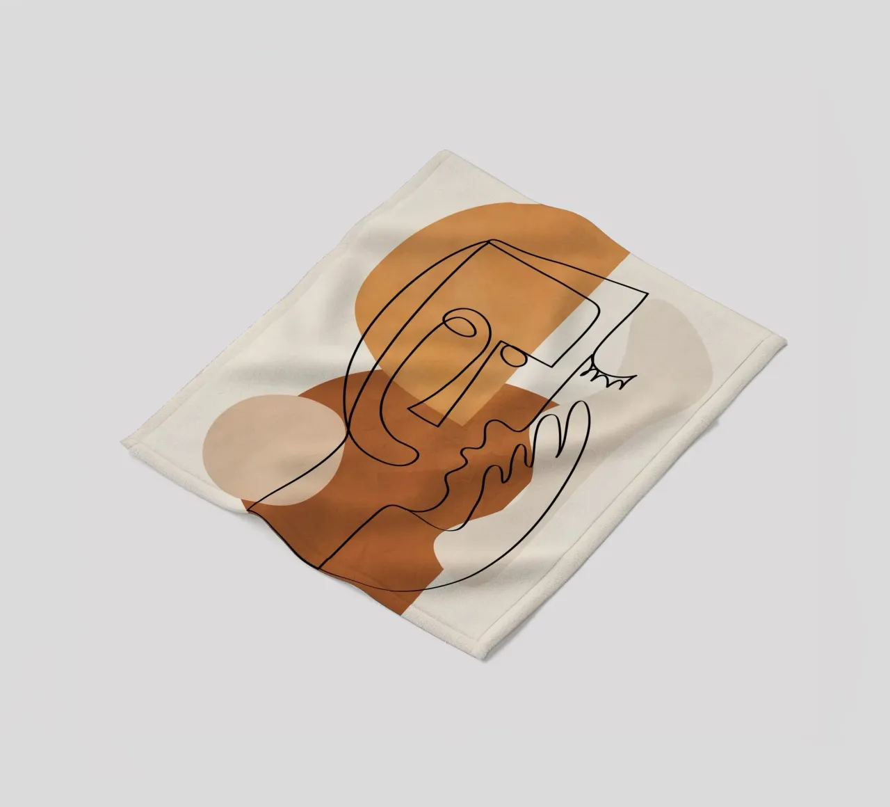 Abstract Clay Faces I coperta in pile da cityart