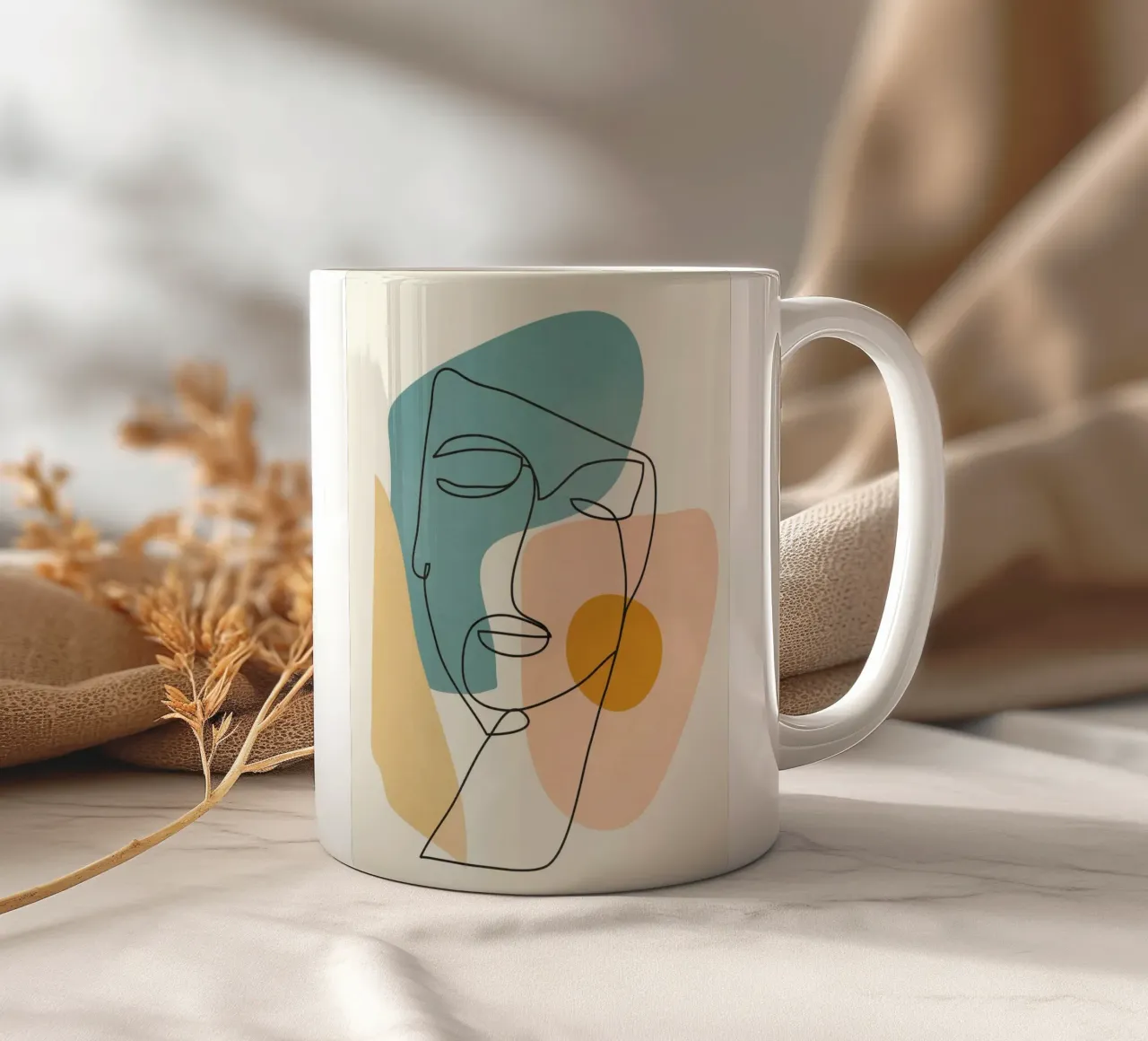 Abstract Faces 1 tazza in ceramica da cityart
