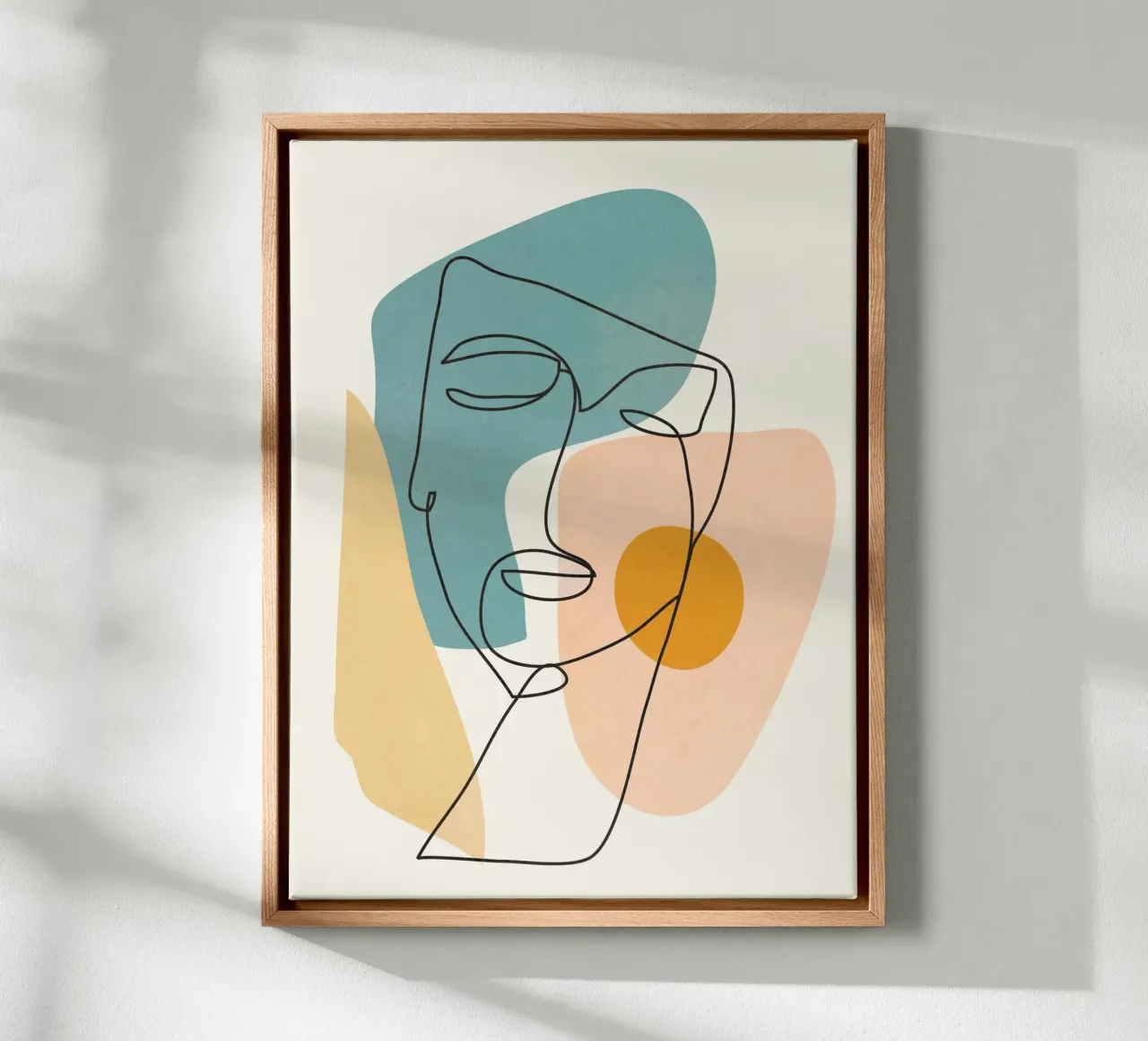 Abstract Faces 1 tela con Cornice a cassetta da cityart