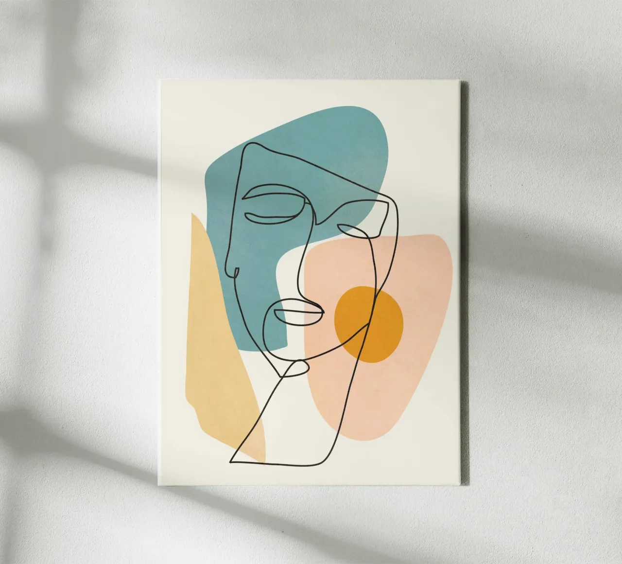 Abstract Faces 1 tela con Cornice a cassetta da cityart