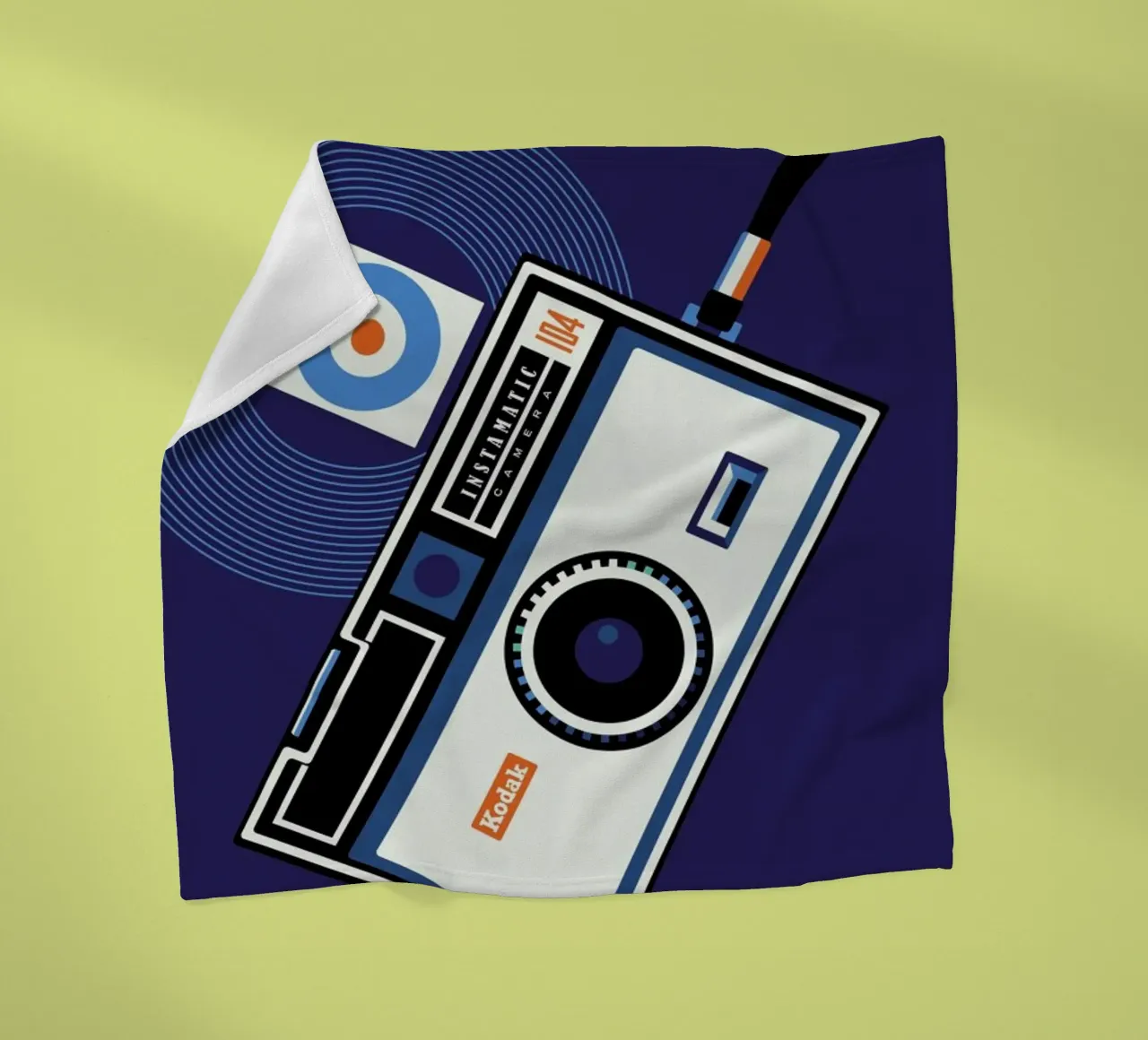 Icons Kodak Instamatic fleece blanket by Bo Lundberg