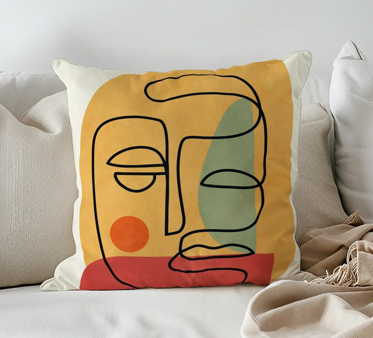 Abstract Faces 8 cuscino da cityart