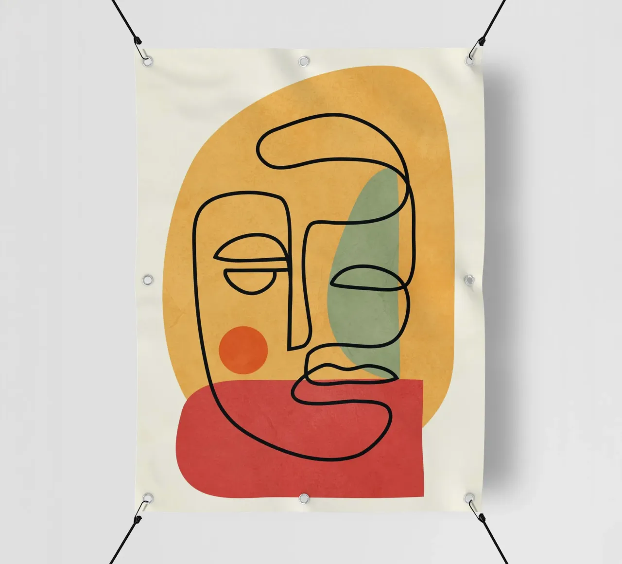 Abstract Faces 8 telo in pvc da cityart