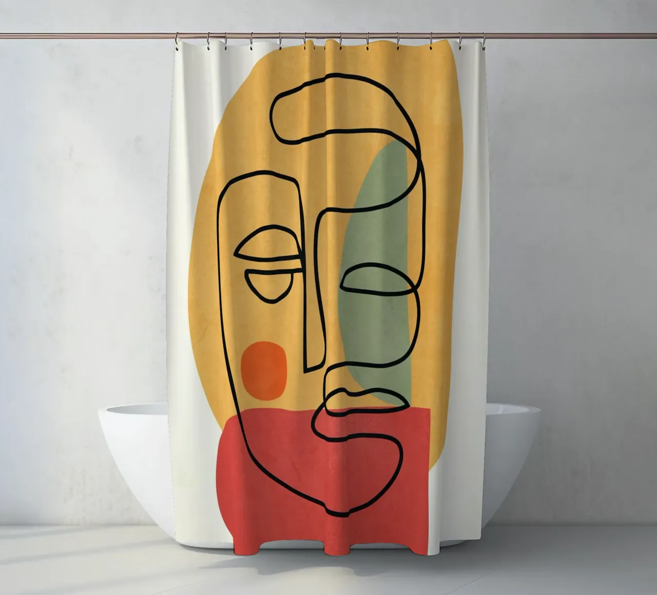 Abstract Faces 8 Duschvorhang von cityart