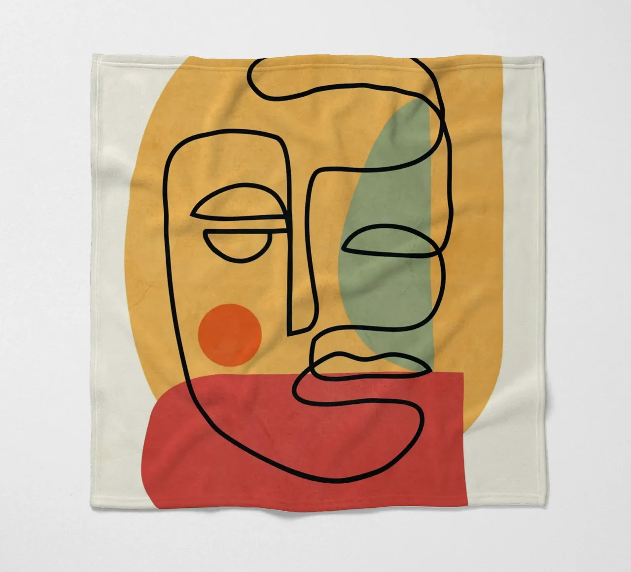 Abstract Faces 8 coperta in pile da cityart