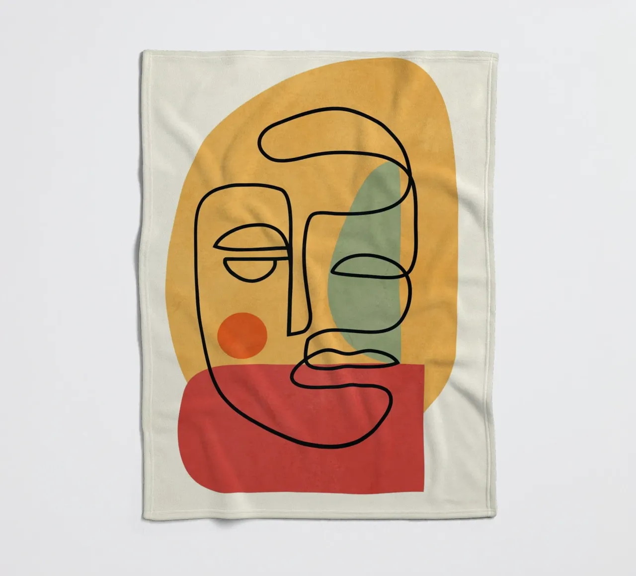 Abstract Faces 8 coperta in pile da cityart