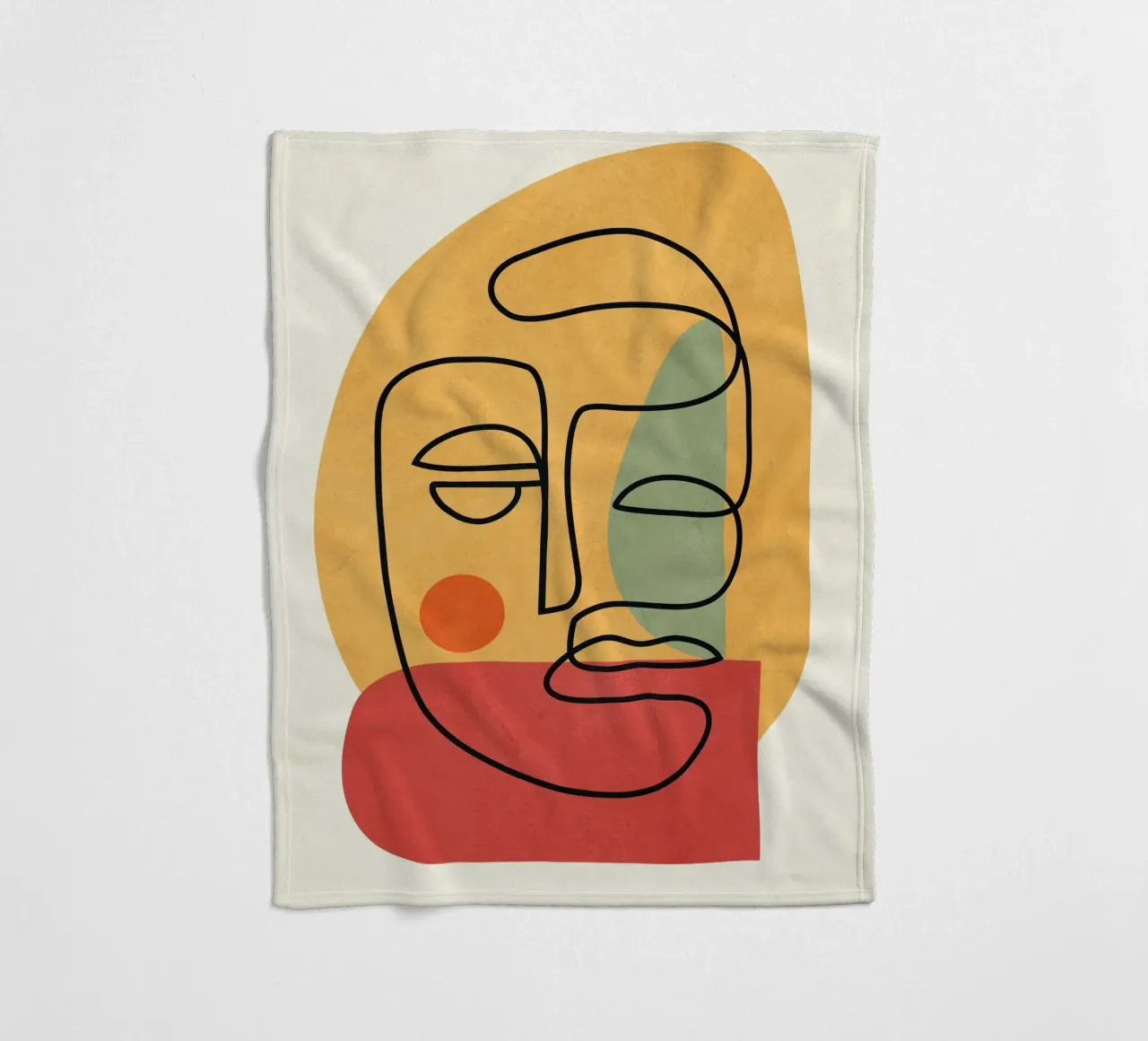 Abstract Faces 8 coperta in pile da cityart