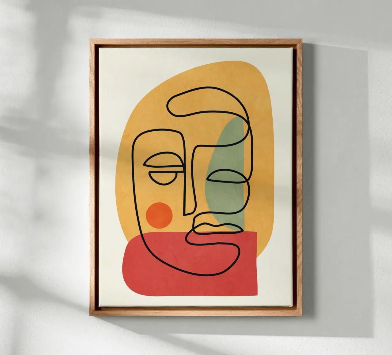 Abstract Faces 8 tela con Cornice a cassetta da cityart