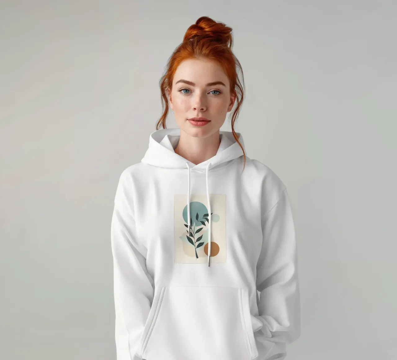 Azzurro Shapes No 2 felpa con cappuccio da cityart