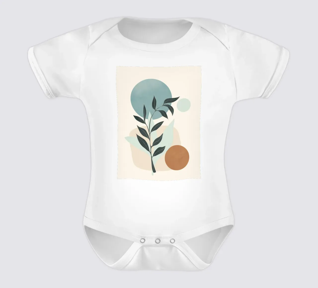 Azzurro Shapes No 2 body neonato maniche corte da cityart