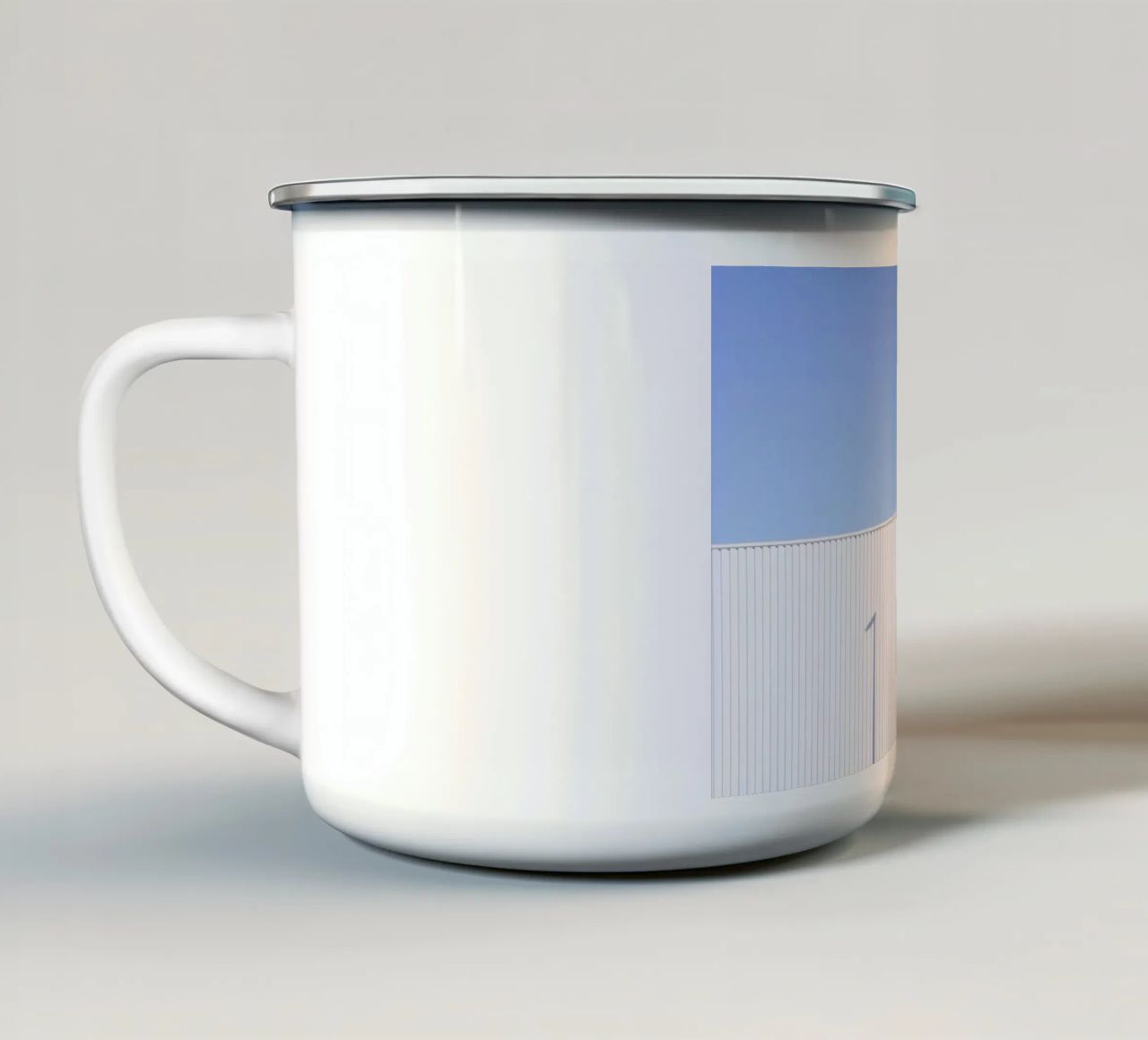 White Stripes tazza in smalto da Rupert Höller