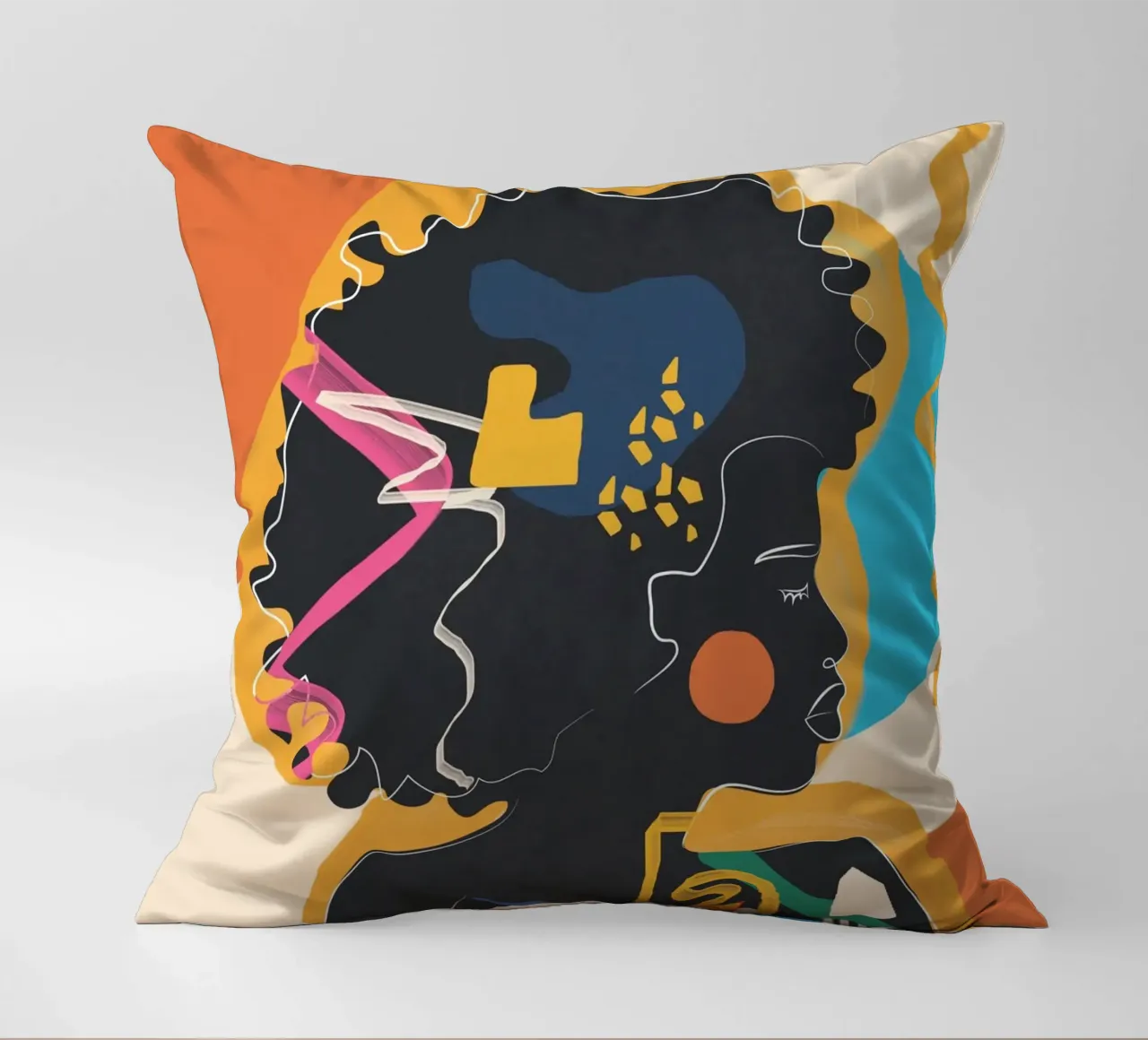 Modern Abstract Woman 4 cuscino da cityart