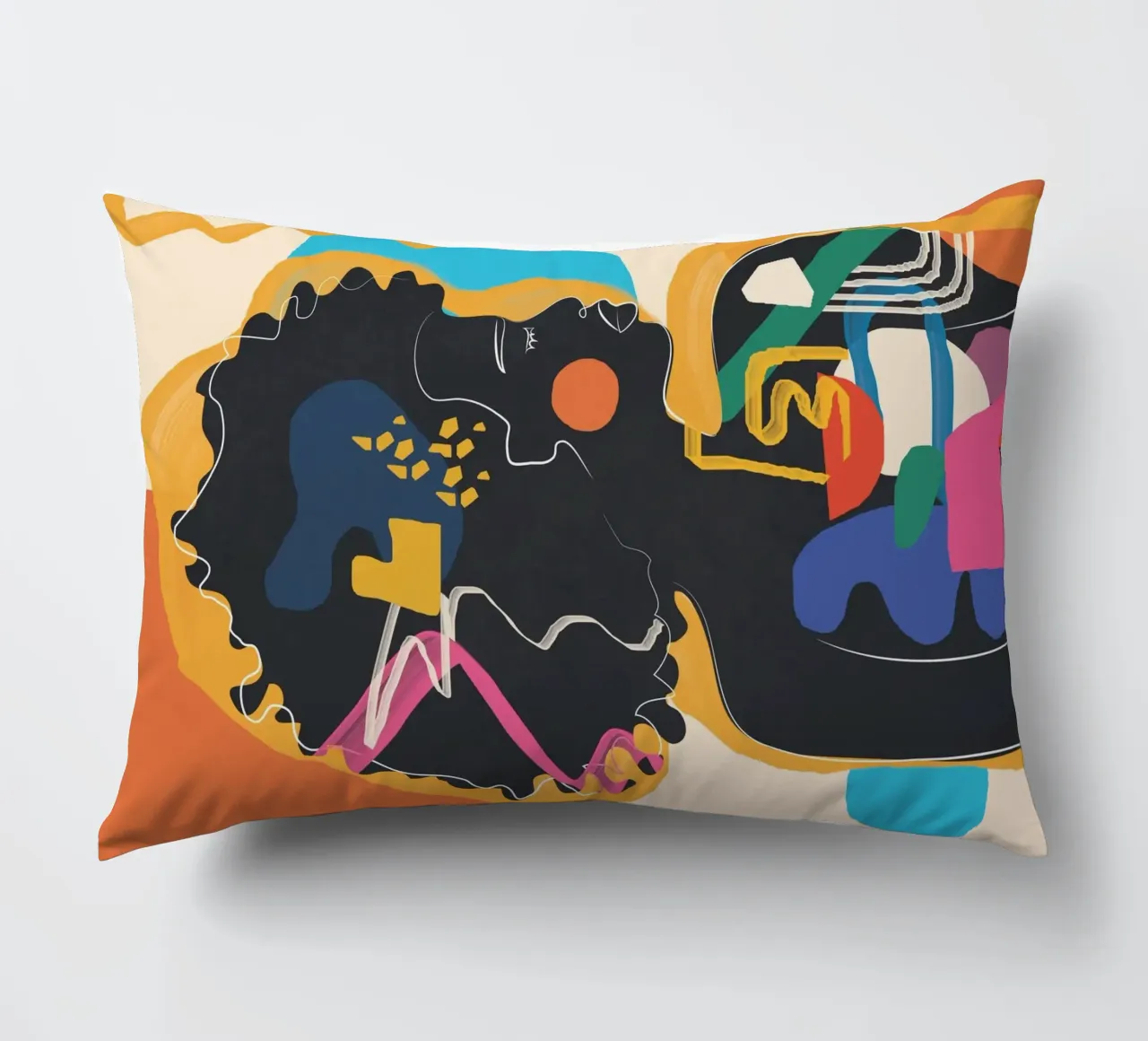 Modern Abstract Woman 4 cuscino da cityart